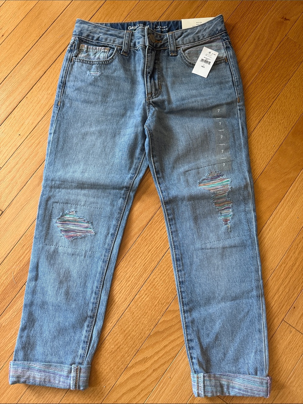 GAP Light Blue Jeans with Multicolor Accents